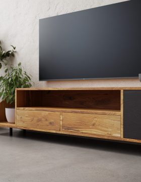 dębowa szafka RTV pod telewizor